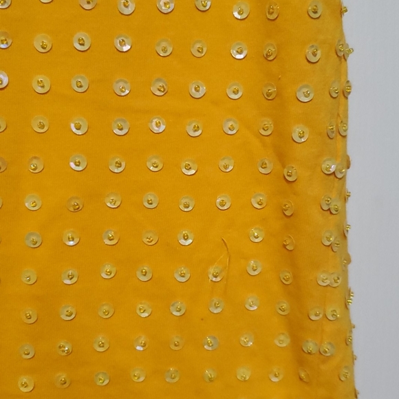 Yellow Sequined top. - Picture 5 of 8
